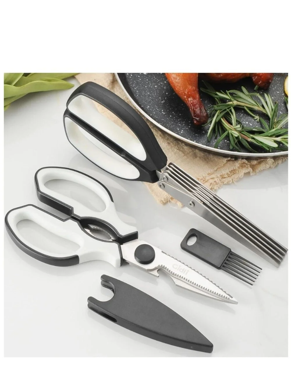 5 Blade Herb Scissors Set